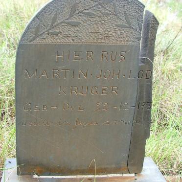 KRUGER Martin Joh. Lod. 193?-193?