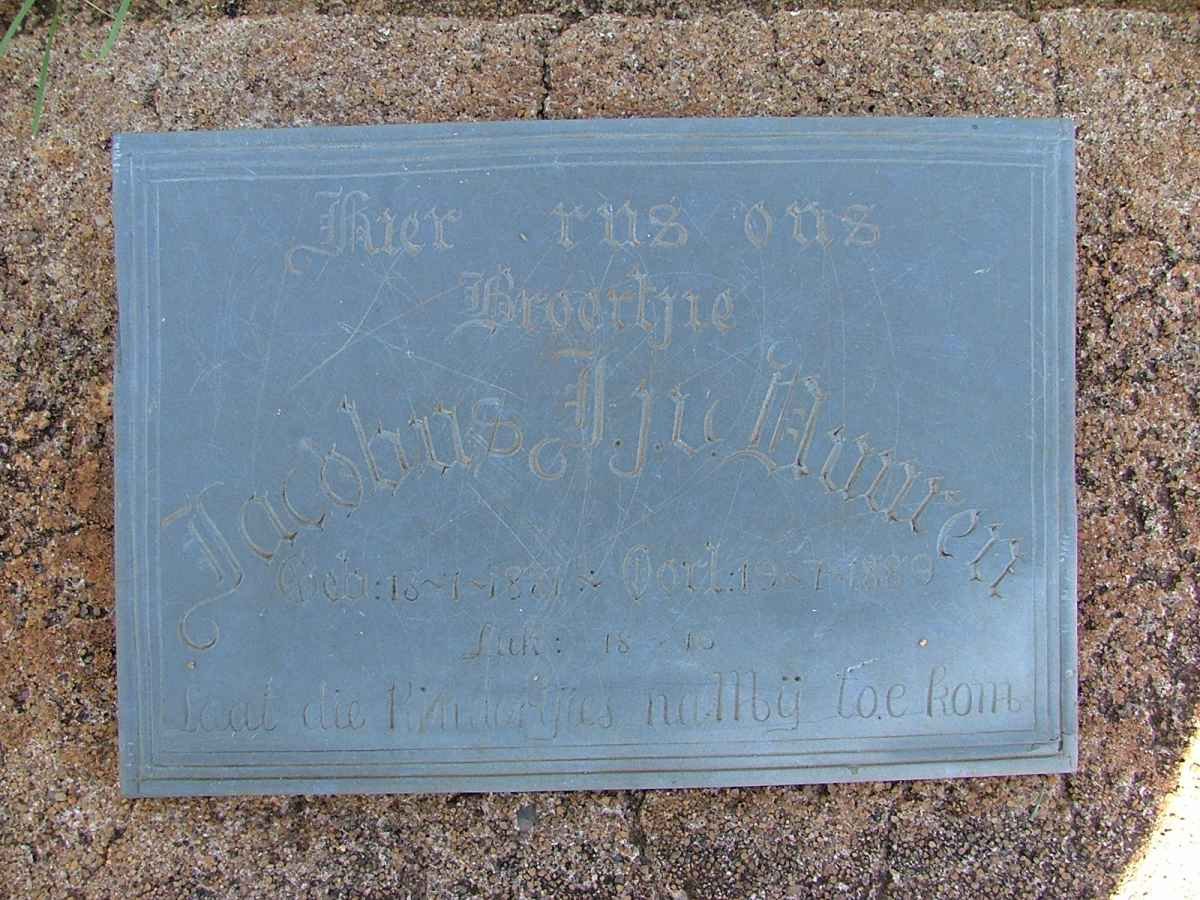 VUUREN Jacobus J., J.v. 1881-1889