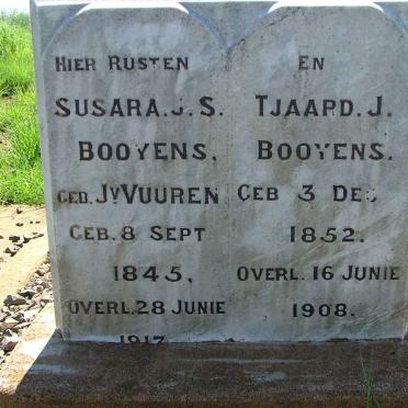 BOOYENS Tjaard J. 1852-1908 &amp; Susara J.S. J.v. VUUREN 1845-1917