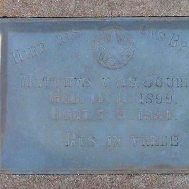 JOUBERT Matthys v. As 1899-1921