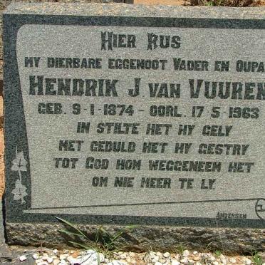 VUUREN Hendrik, J.van 1874-1963