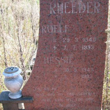 RHEEDER Roelf 1940-1993 &amp; Hessie 1943-1993