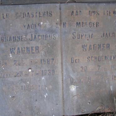 WAGNER Johannes Jacobus 1867-1939 &amp; Sophia Jacoba SCHOEMAN 1868-1941