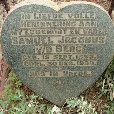 BERG Samuel Jacobus, V.D. 1895-1938