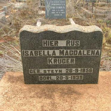 KRUGER Isabella Magdalena nee STEYN 1856-1939