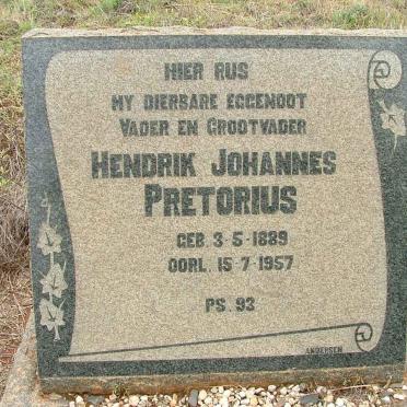 PRETORIUS Hendrik Johannes 1889-1957