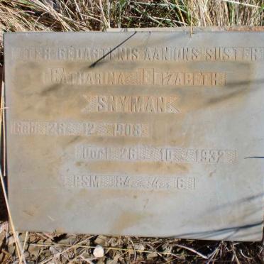 SNYMAN Catharina Elizabeth 1908-1932