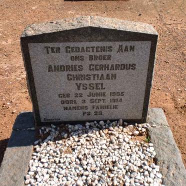 YSSEL Andries Gerhardus Christiaan 1905-1914