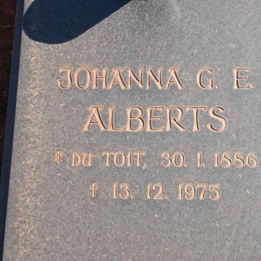 ALBERTS Johanna G.E. 1886-1975