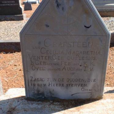 VENTER Cecilia Magaretha nee DU PLESSIS 1855-1907