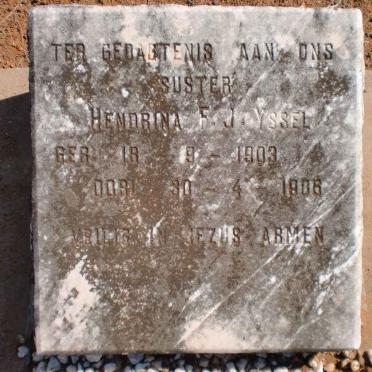 YSSEL Hendrina F.J. 1903-1906