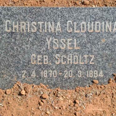 YSSEL Christina Gloudina nee SCHOLTZ 1870-1894