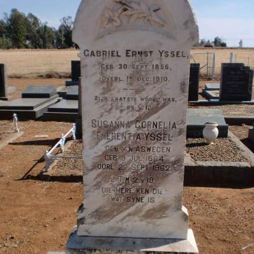 YSSEL Gabriel Ernst 1856-1910 &amp; Susanna Cornelia Emerentia VAN ASWEGEN 1864-1962