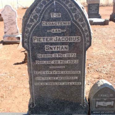 SNYMAN Pieter Jacobus 1873-1923 &amp; Hester Maria v.d. WALT 1875-1960