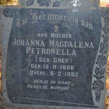 ASWEGEN Johanna Magdalena Petronella, van nee GREY 1896-1982