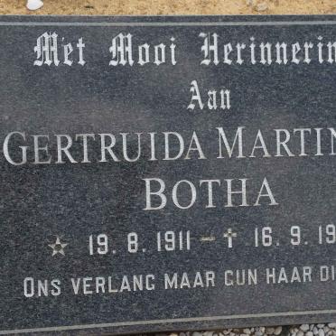 BOTHA Gertruida Martina J. 1911-1997