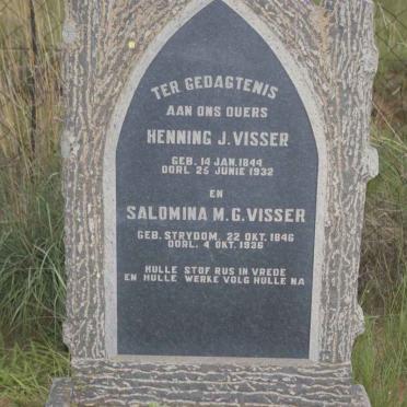 VISSER Henning J. 1844-1936 &amp; Salomina M.G. STRYDOM 1846-1936
