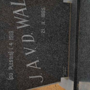 WALT J.A., v.d. nee DU PLESSIS -1985