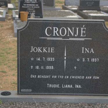 CRONJE Jokkie 1933-1999 &amp; Ina -1937