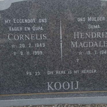 KOOIJ Cornelis 1943-1999 &amp; Hendrina Magdalena 1944-