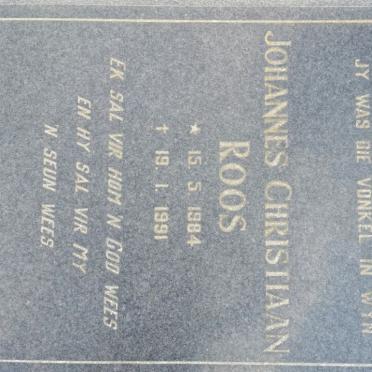 ROOS Johannes Christiaan 1984-1991