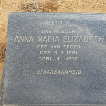 RYKAART Anna Maria Elizabeth nee VAN EEDEN 1891-1972