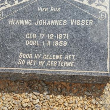 VISSER Henning Johannes 1871-1959