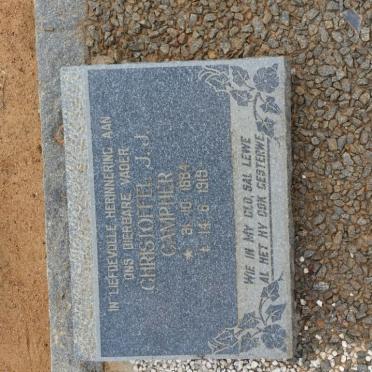 CAMPHER Christoffel J.J. 1884-1919 &amp; Martha E. VAN ZYL voorheen CAMPHER nee RYKAART 1884-1967