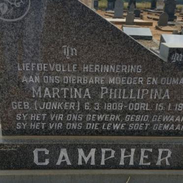 CAMPHER Martina Phillipina nee JONKER 1909-19??