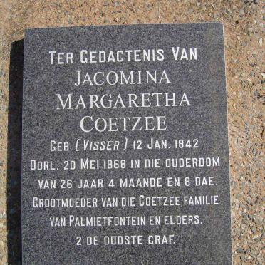COETZEE Jacomina Margaretha nee VISSER 1842-1868