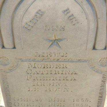 ROUX Cathrina Fredrika Regina, le 1855-1940