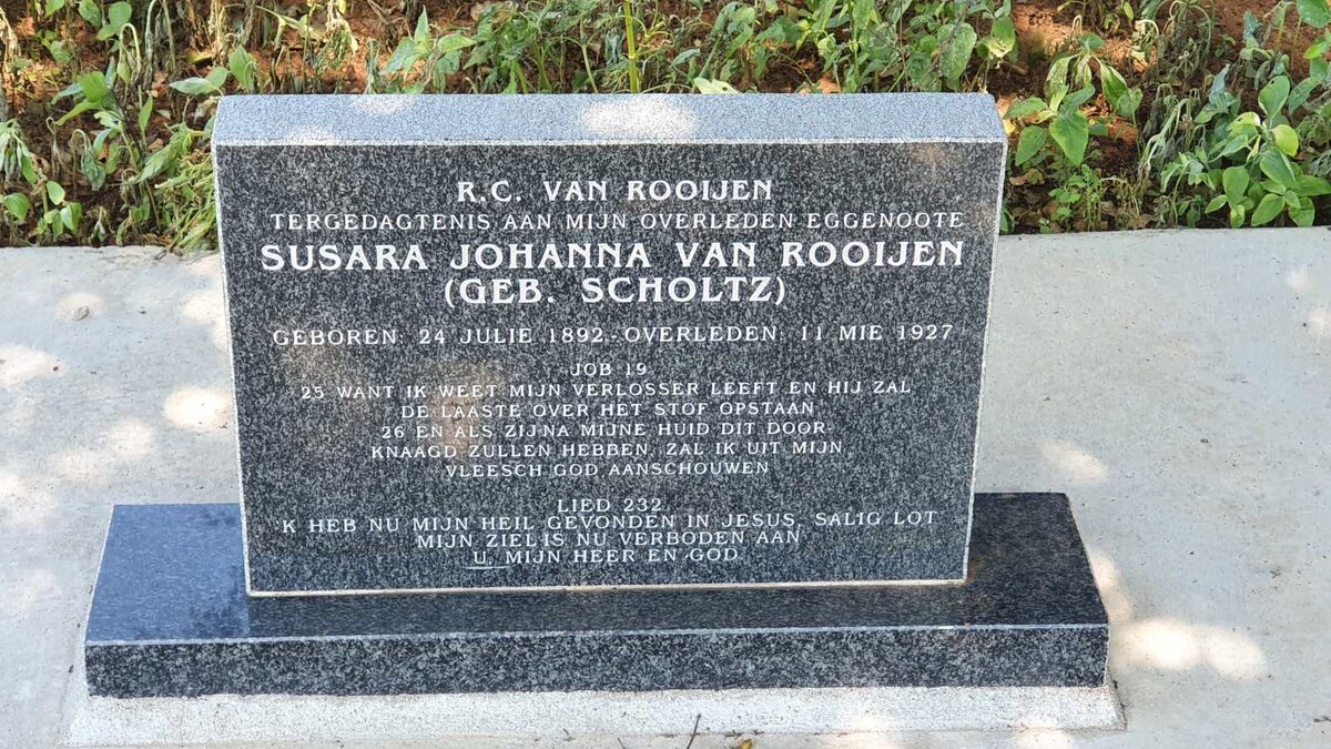 ROOIJEN Susara Johanna, van nee SCHOLTZ 1892-1927