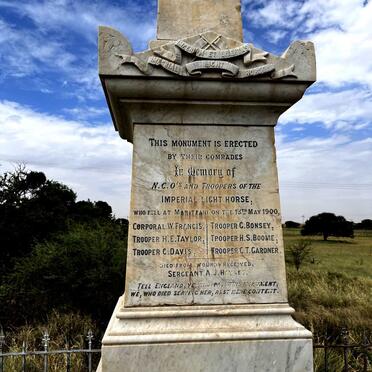 War Memorial:  Maritzani 1900