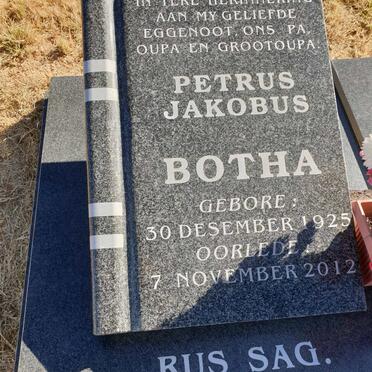 BOTHA Petrus Jakobus 1925-2012
