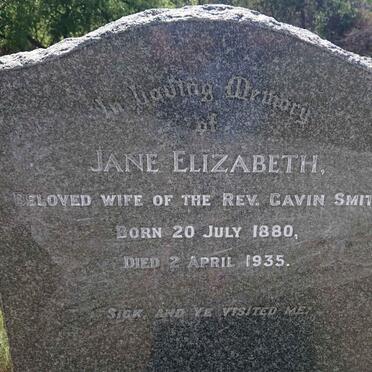 SMITH Jane Elizabeth 1880-1935