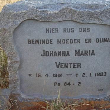 VENTER Johanna Maria 1912-1983
