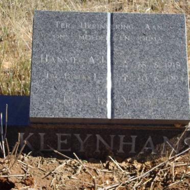 KLEYNHANS Hansie A.J. nee BOTES 1918-1993