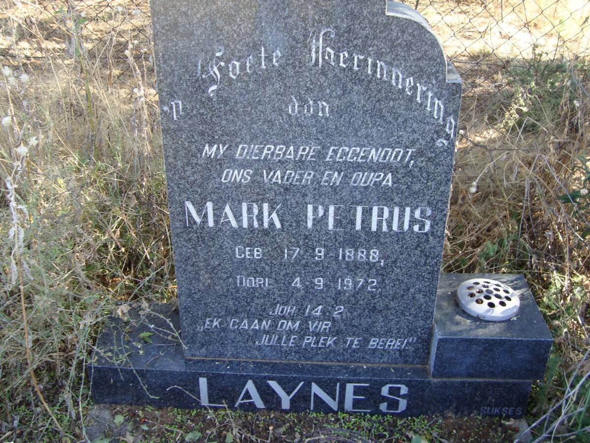 LAYNES Mark Petrus 1888-1972