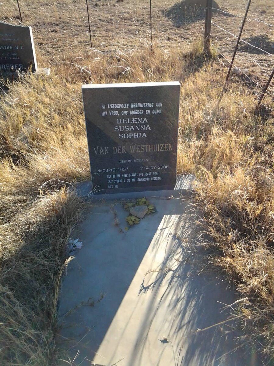 WESTHUIZEN Helena Susanna Sophia, van der 1937-2006