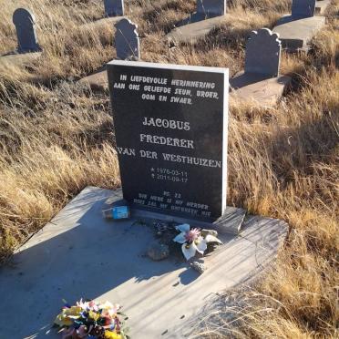 WESTHUIZEN Jacobus Frederek, van der 1976-2011
