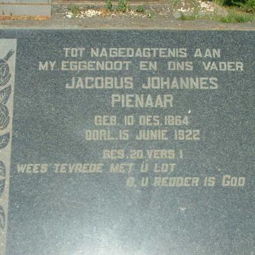 PIENAAR Jacobus Johannes 1864-1922