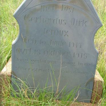 ROUX Gerhardus Dirk le, 1917-1918