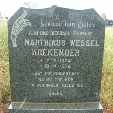 KOEKEMOER Marthinus Wessel 1974-1975