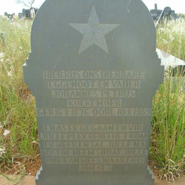 KOEKEMOER Johannes Petrus 1876-1959