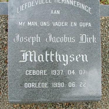 MATTHYSEN Joseph Jacobus Dirk 1937-1990