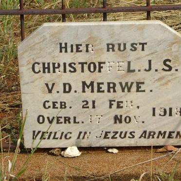 MERWE Christoffel J.S., v.d. 1913-1913