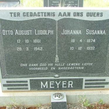 MEYER Otto August Ludolph 1861-1942 &amp; Johanna Susanna 1874-1937