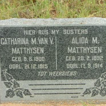 MATTHYSEN Catharina M. VAN V. 1900-1915 :: MATTHYSEN Alida M. 1892-1914