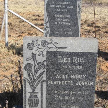 JONKER Alice Honey Heathcote nee KEMP 1890-1958