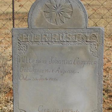 CAMPHER Willemina Johanna nee JANSEN 1864-1906